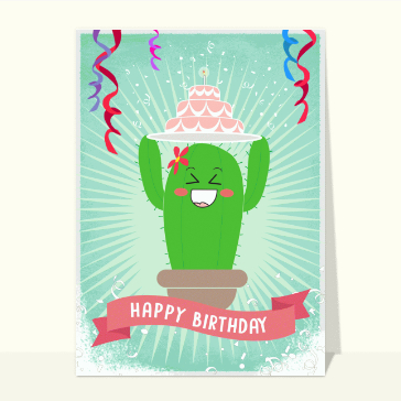 Happy birthday cactus fun