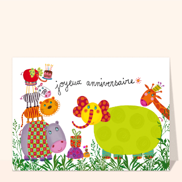 Joyeux anniversaire dans la savane