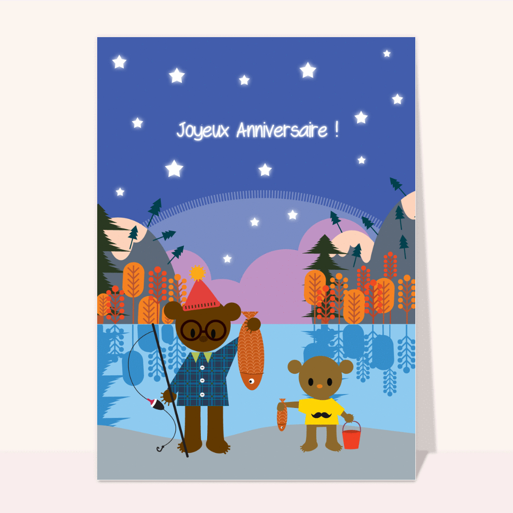 Carte D'anniversaire Amusante Pour Homme, Pour Papa, Ours