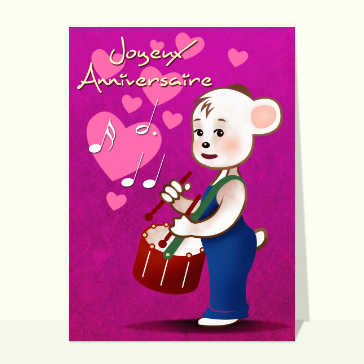 Joyeux anniversaire ourson tambour