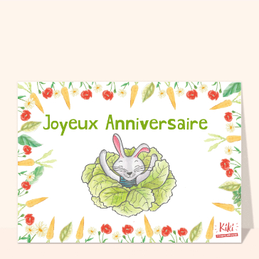 Joyeux anniversaire et petit lapin