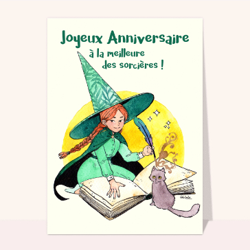 Joyeux anniversaire petite sorcière verte