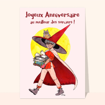 Carte Joyeux anniversaire Harry le sorcier