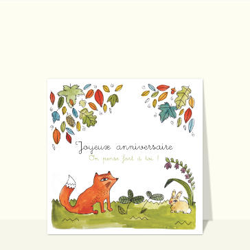 Joyeux anniversaire petit renard