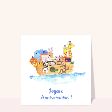 Joyeux anniversaire arche de Noé mignon