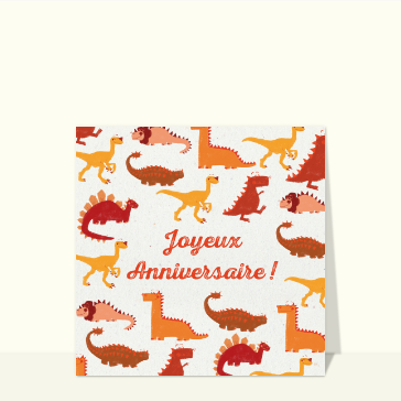 Joyeux anniversaire fan de dinosaures