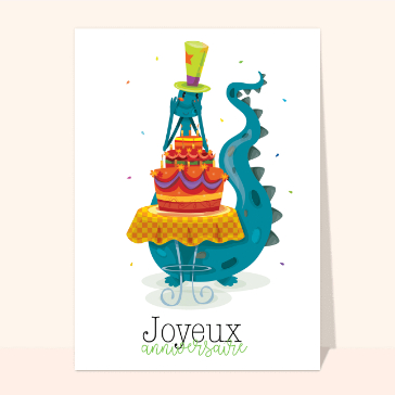 Joyeux anniversaire doux dinosaure