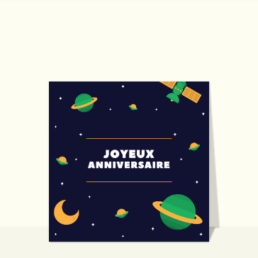 Joyeux anniversaire la tête dans les étoiles