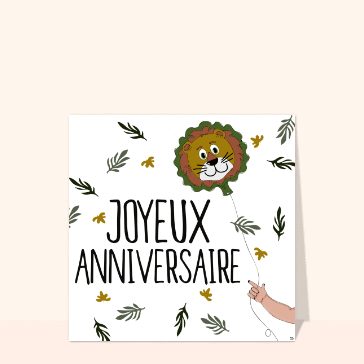 Joyeux anniversaire jungle nature