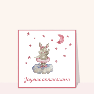 Joyeux anniversaire lapine danseuse
