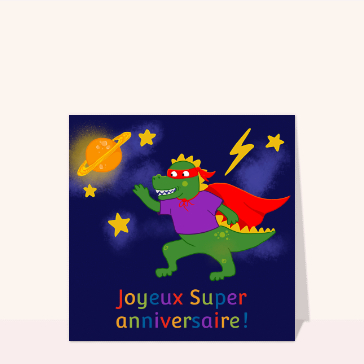 Carte Joyeux anniversaire petit dragon