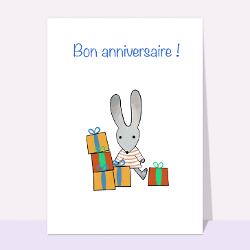 Le petit lapin et ses cadeaux
