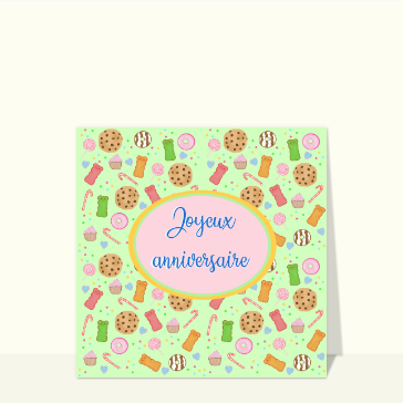 Joyeux anniversaire avec des bonbons