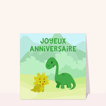 Souhaiter un anniversaire : Joyeux anniversaire petits dinosaures