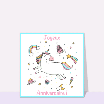 Joyeux anniversaire petite licorne