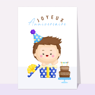 Joyeux anniversaire cadeau de petit garçon