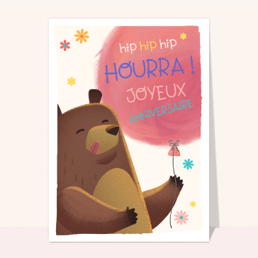 Hip hip hip hourra joyeux anniversaire