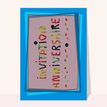 Invitation anniversaire en bonbons