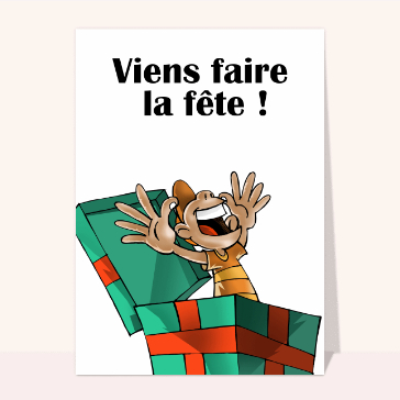 Invitation anniversaire enfant : Viens faire la fête!