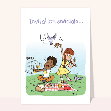 Invitation spéciale pique-nique d`anniversaire