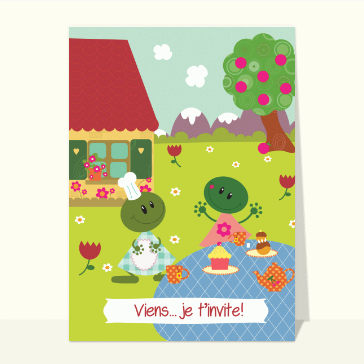 Invitation le goûter des grenouilles