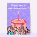 Invitations anniversaire humour pour votre texte