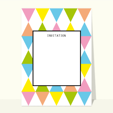 Invitation multicolore personnalisable