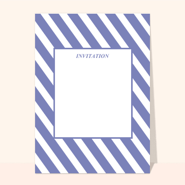 Invitation hachurée personnalisable