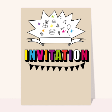 invitation pétillante personnalisable