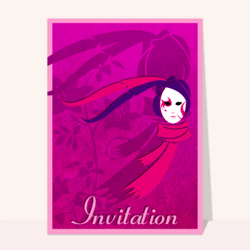 invitation anniversaire : Masque