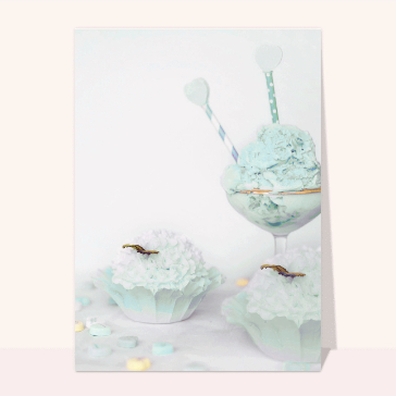Dessert d'anniversaire bleu