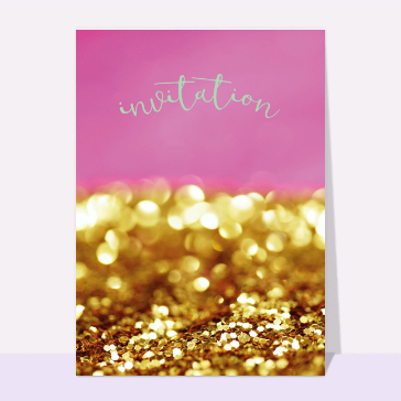 Invitation anniversaire et paillettes