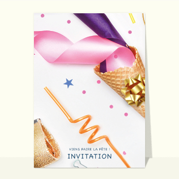 Invitation anniversaire pour faire la fête