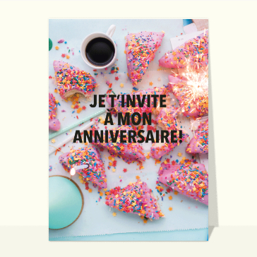 Invitation anniversaire et bon gâteau