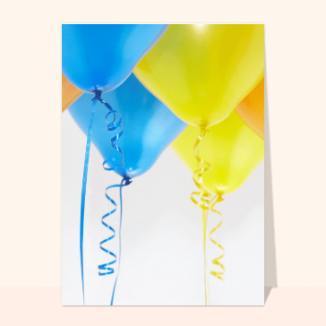 invitation anniversaire : Ballons invitation anniversaire