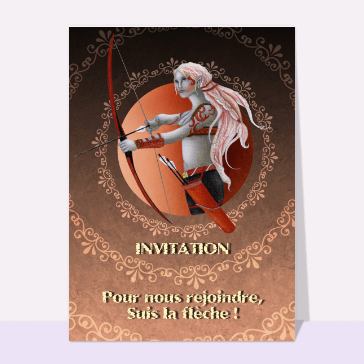 invitation anniversaire : Invitation anniversaire suis la fleche