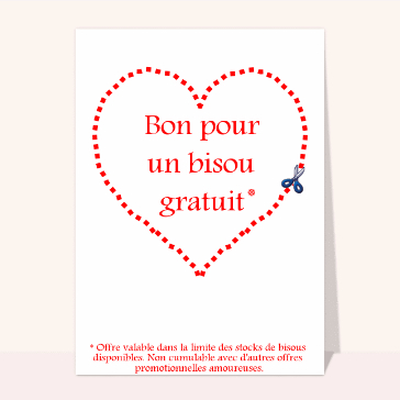 Bon pour un bisou gratuit