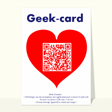 Carte Saint-Valentin QR code