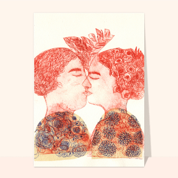 Gravure délicate de la St Valentin