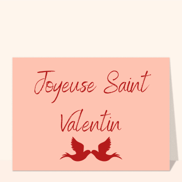 Saint Valentin des oiseaux amoureux