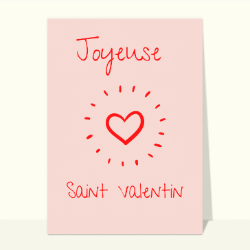 Joyeux Saint Valentin simple coeur