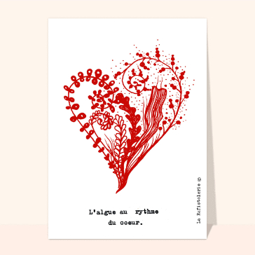 Carte L`algue au rythme du coeur