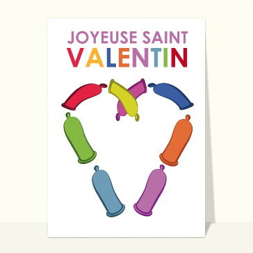 Un coeur en préservatifs
