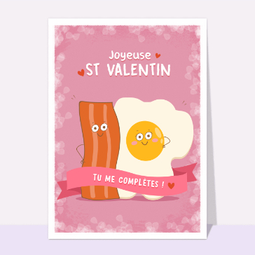 Amour et St Valentin : Amour de l`oeuf et du bacon