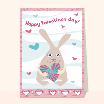 Petit lapin de la saint-valentin