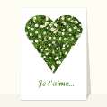 Cartes St Valentin nature pour votre texte