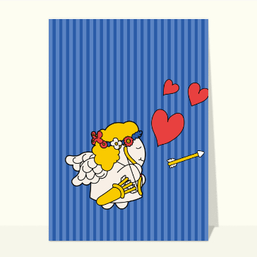 Carte Saint-Valentin mignonne : Le petit cupidon