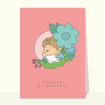 Célébrer l'amour Psyché sur fond rose