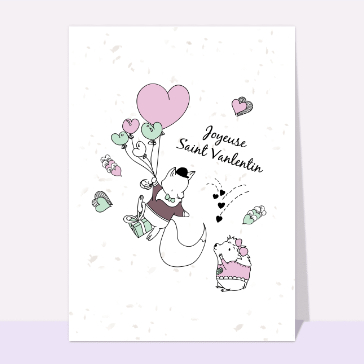 S'envole avec des coeur