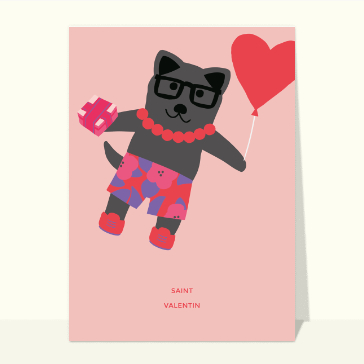 Saint Valentin Petit toutou et coeur